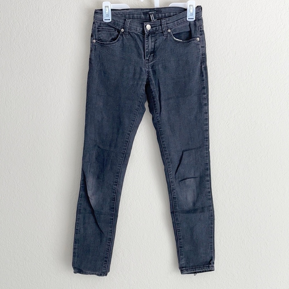 Forever 21 Black Straight Leg Jeans